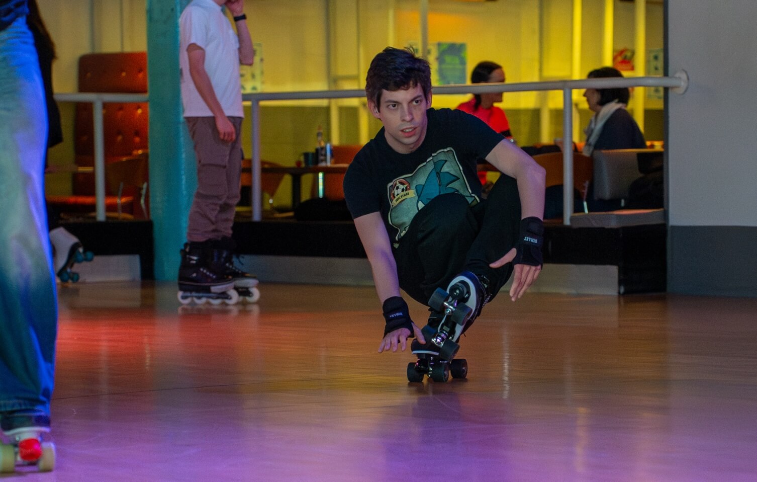 Me, practising the prestigious art of roller-skating